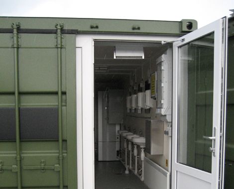 Shower container - ISO container with shower facilities for military use